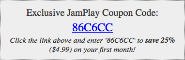 JamPlay coupon code